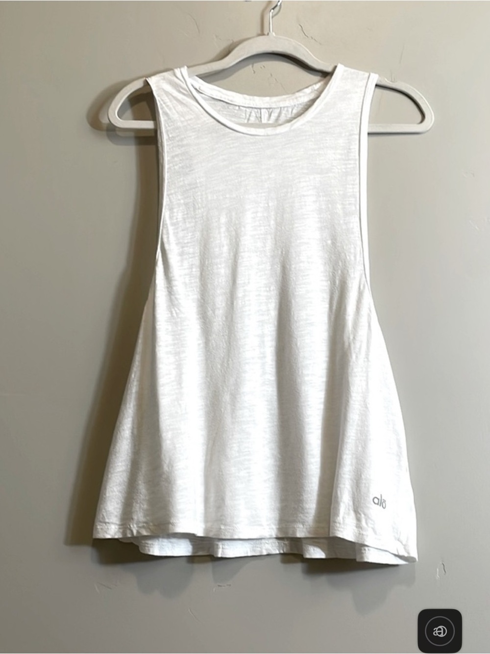 ALO Yoga White Muscle Tank Top